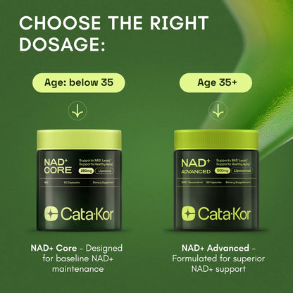 Cata-Kor NAD+ Advanced NAD Supplement For Skin Aging Support, Energy, and Focus