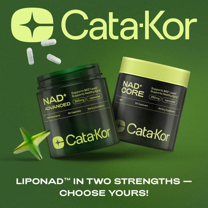 Cata-Kor NAD+ Advanced NAD Supplement For Skin Aging Support, Energy, and Focus