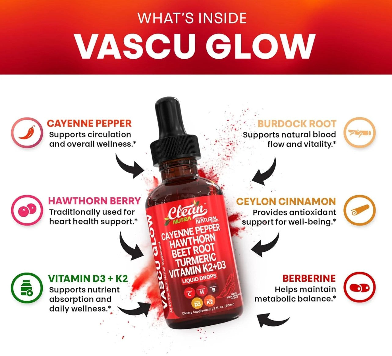 Cayenne Pepper Cardiovascular Booster Liquid Drops
